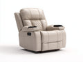 Fauteuil relax - Simili cuir - 100x97x107 cm - Beige - Électrique