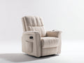Fauteuil relax - Tissu côtelé - 94x96x105 cm - Beige - Électrique