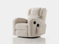 Fauteuil relax - Tissu côtelé - 95x97x106 cm - Beige - Électrique